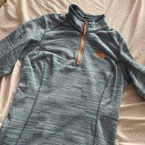 Blue and orange North Face 1/4 zip up!